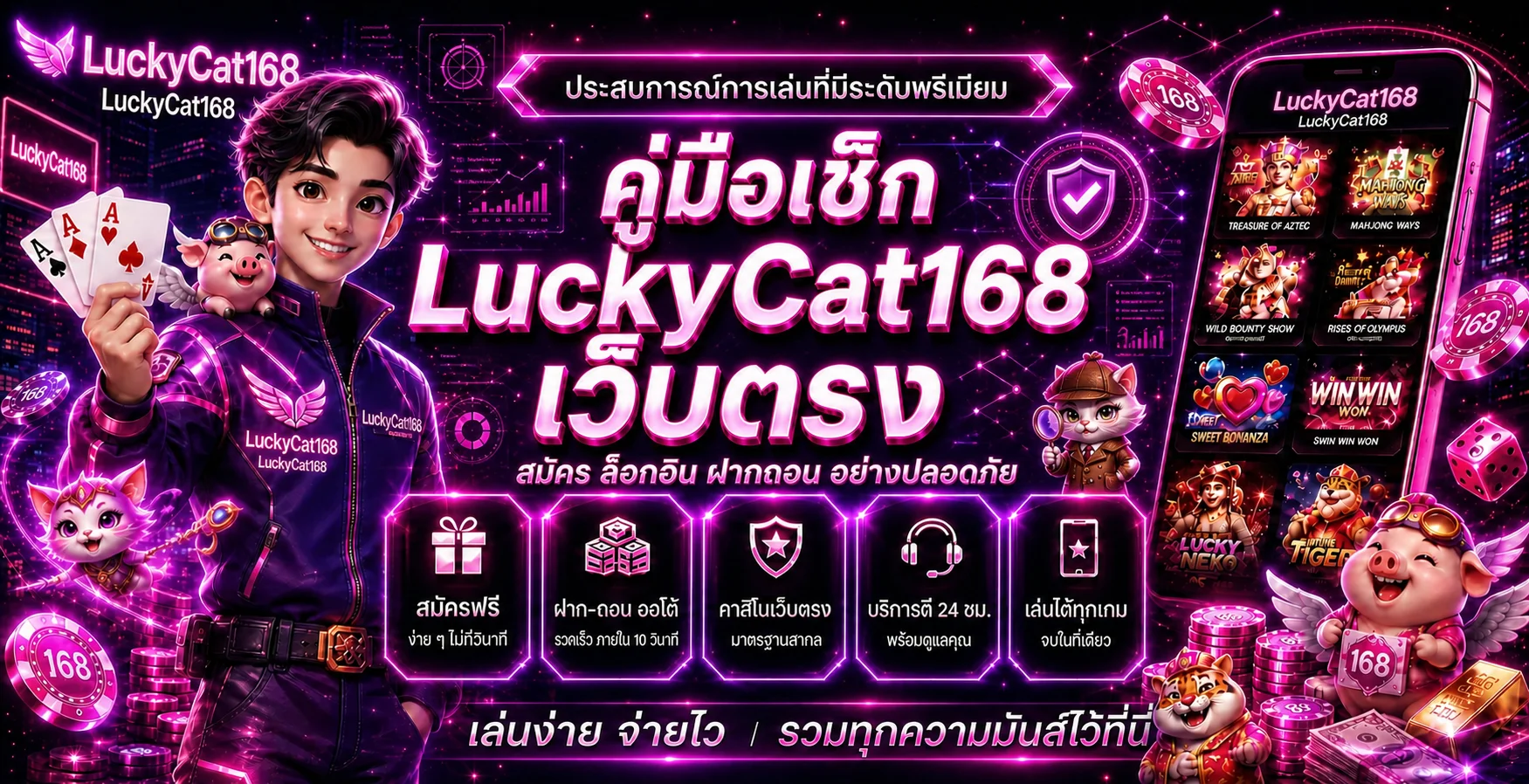 LuckyCat168 เว็บตรง คู่มือสมัคร ล็อกอิน ฝากถอน